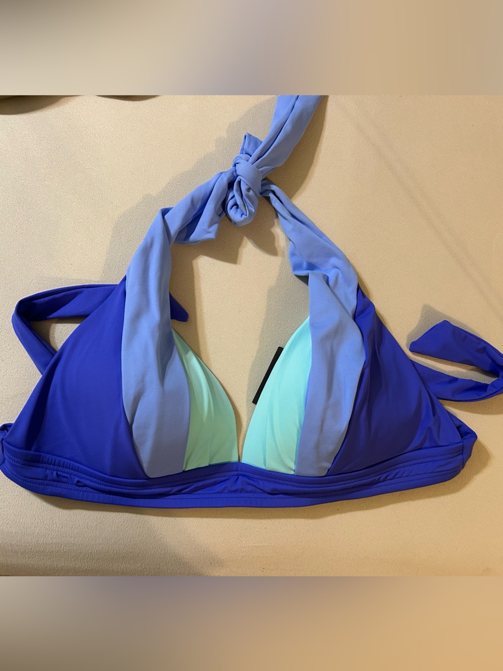 Women’s Blue & Light Blue Halter Bikini Top - Brand